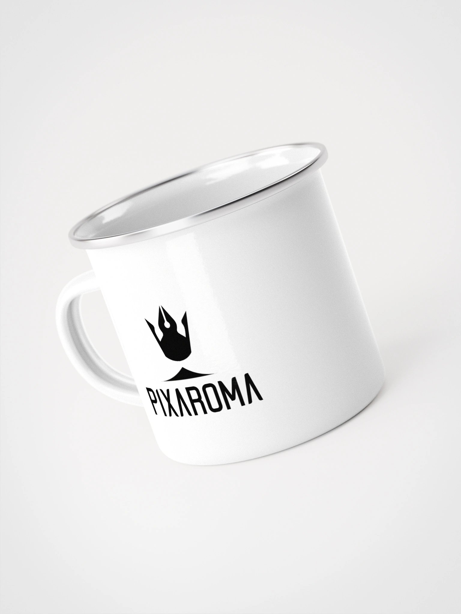 Pixaroma Black Logo Enamel Mug product image (4)