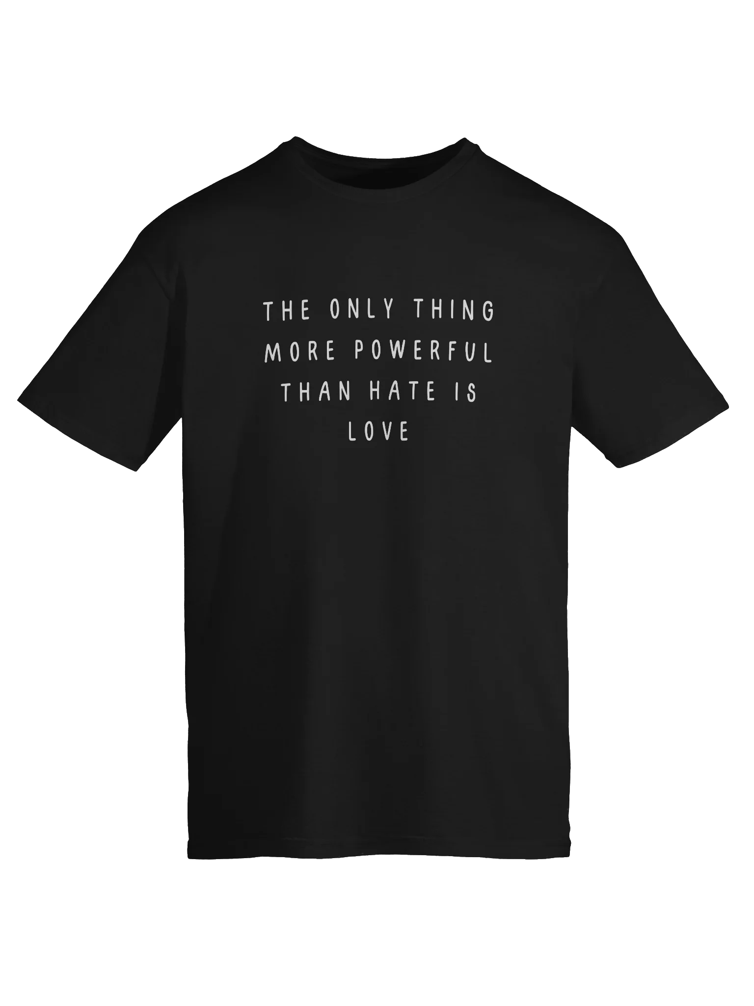 The only thing more powerful than hate is love Gildan soft style t-shirt product image (6)