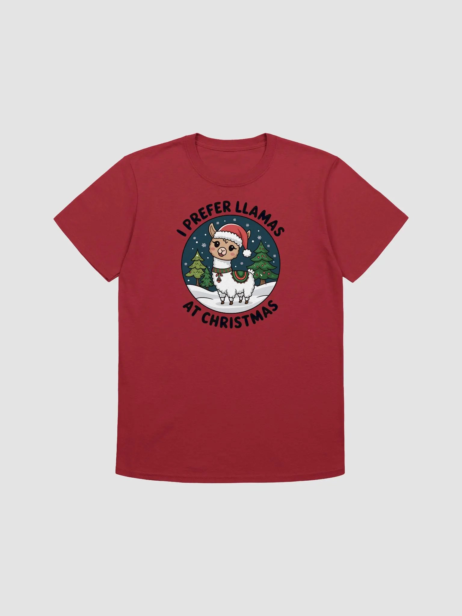 I PREFER LLAMAS AT CHRISTMAS Festive TShirt product image (3)