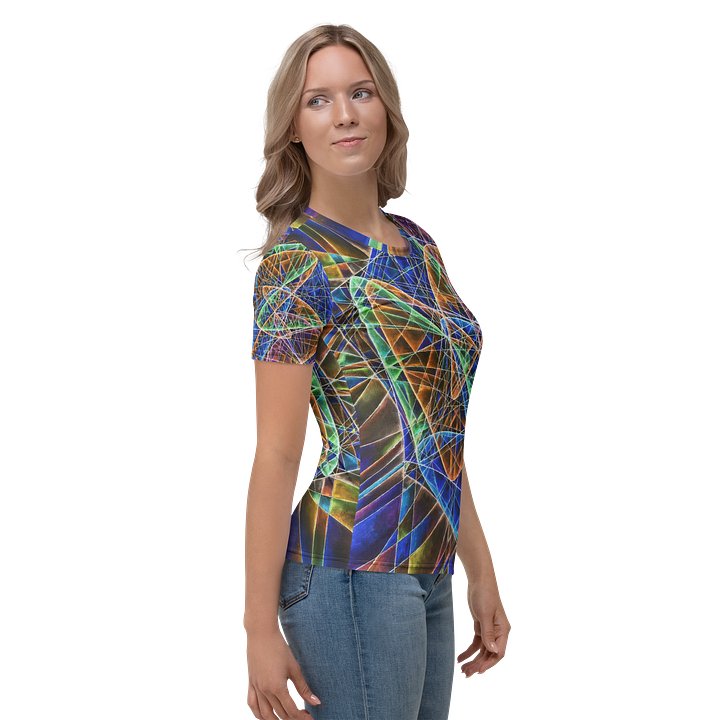 Lissajous Trilogy - Geometric Negative Art Women's Crew Neck T-Shirt product image (2)