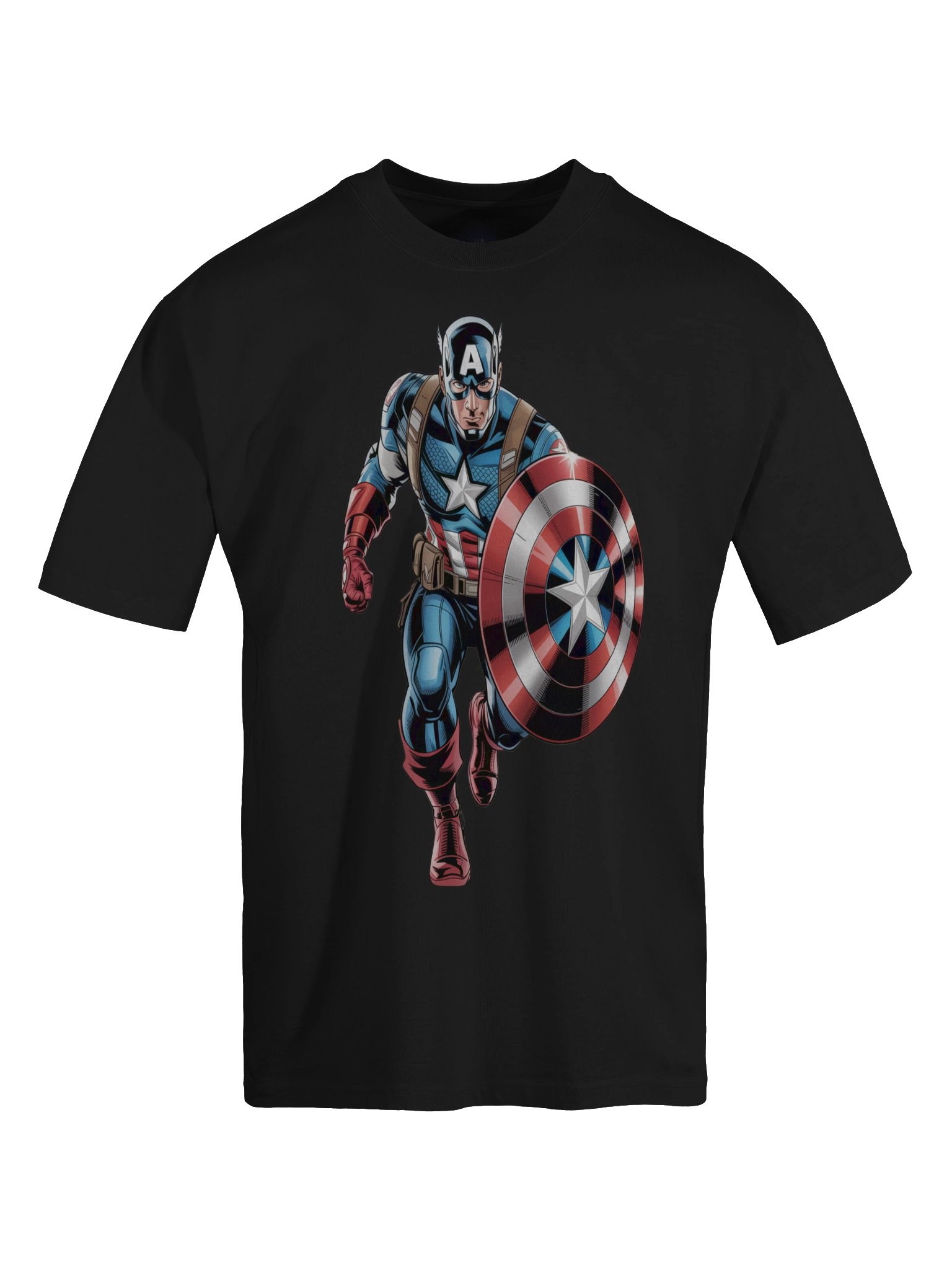 Sentinel Shade: Captain America Veiled Vanguard Oversized Faded T-Shirt product image (1)