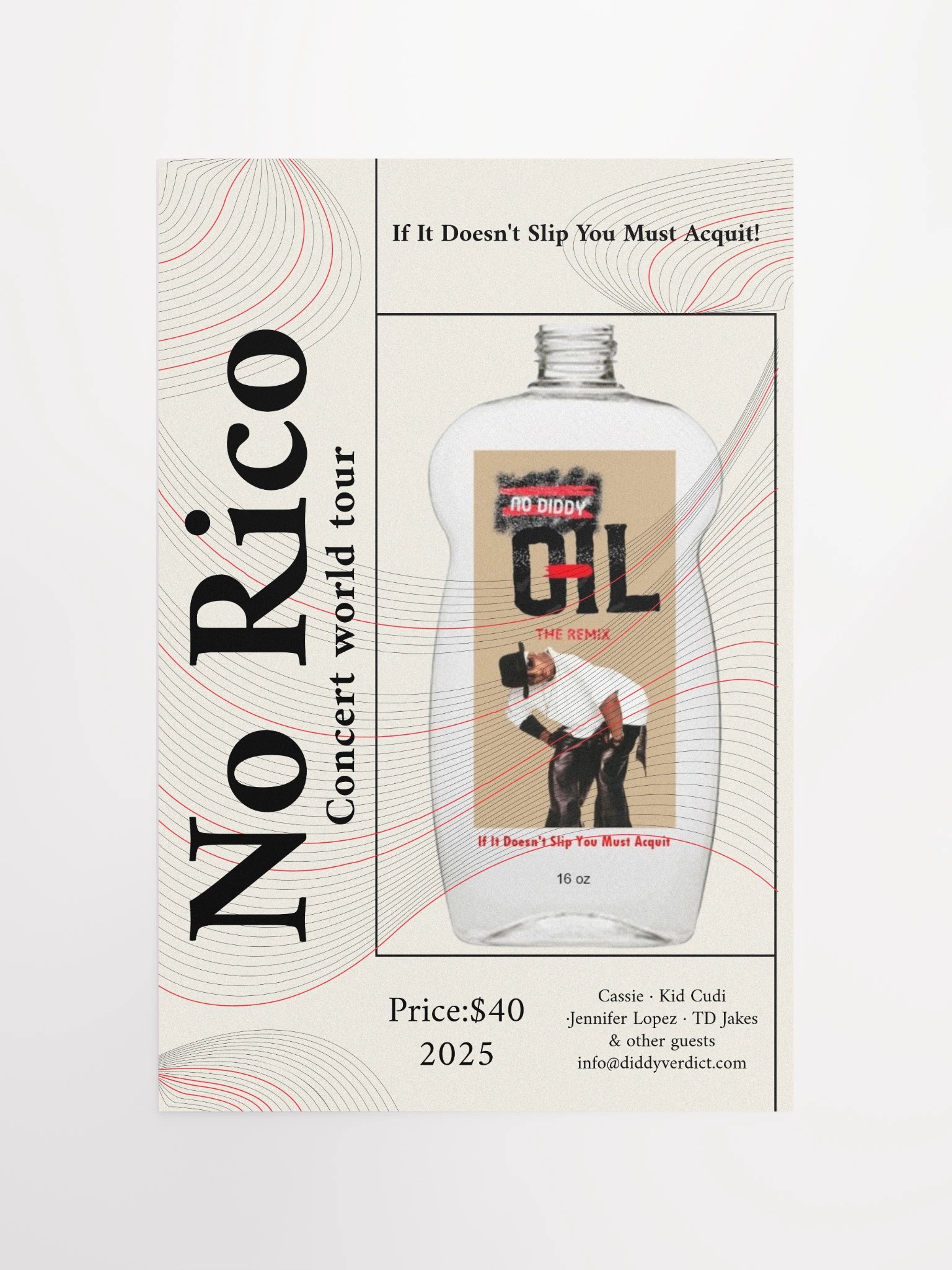No Rico Concert Tour Bottle Poster product image (4)