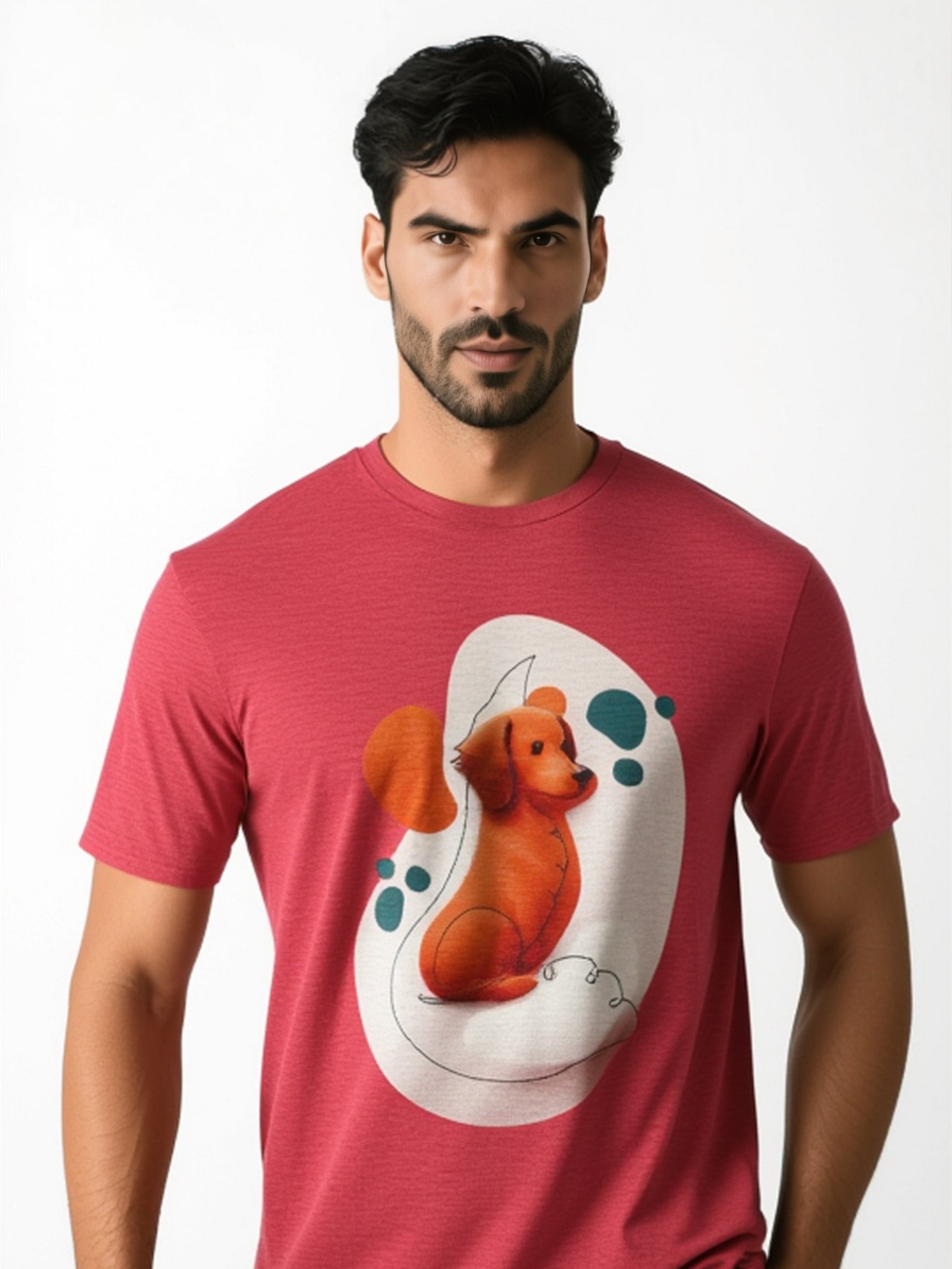 Cheerful Orange Pup – Cozy Cartoon Dog T-Shirt product image (3)