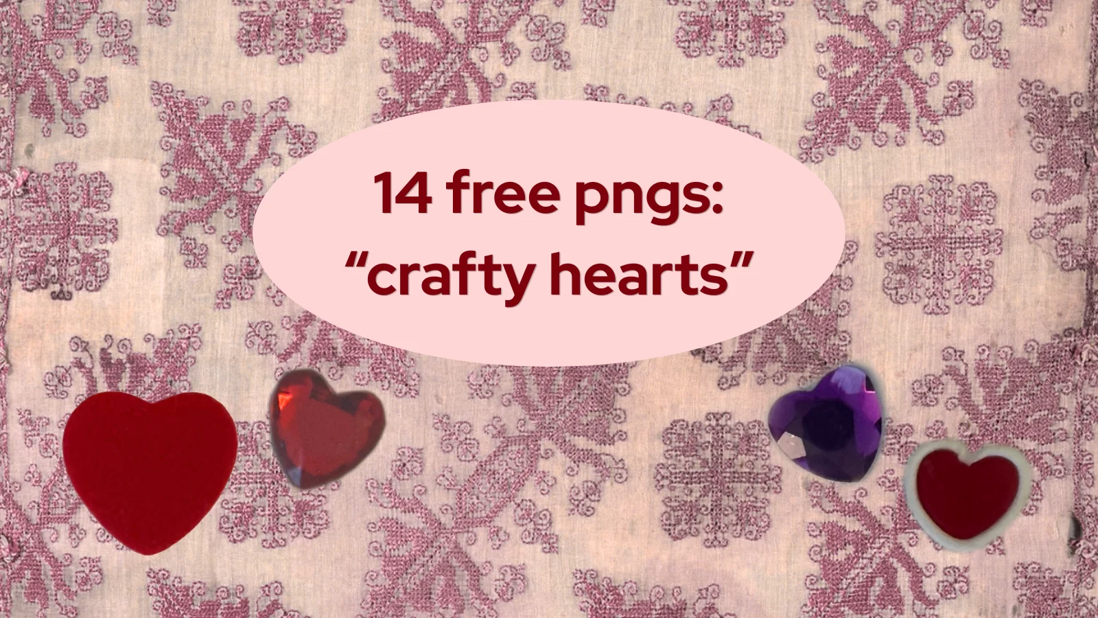 Crafty Hearts PNG Set product image (1)