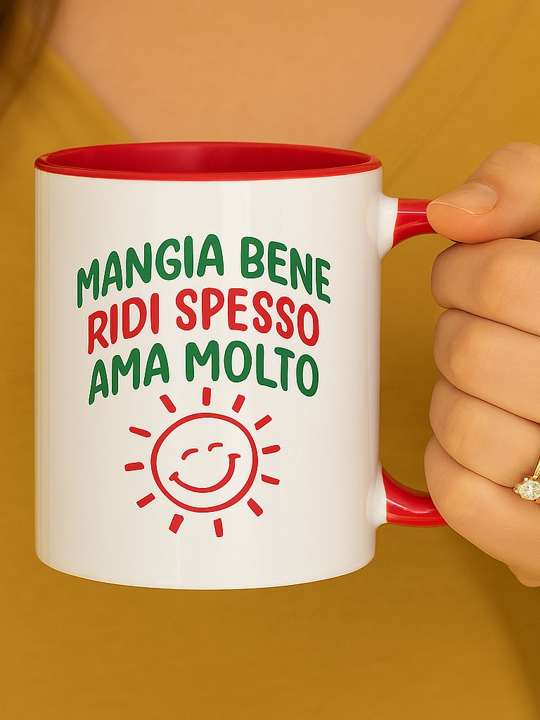 Mangia Bene Ridi Spesso Ama Molto Mug (100% Ceramic) product image (1)