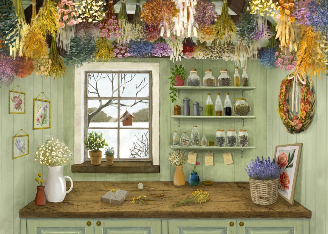 Dried Flowers in the Winter Art Print product image (1)