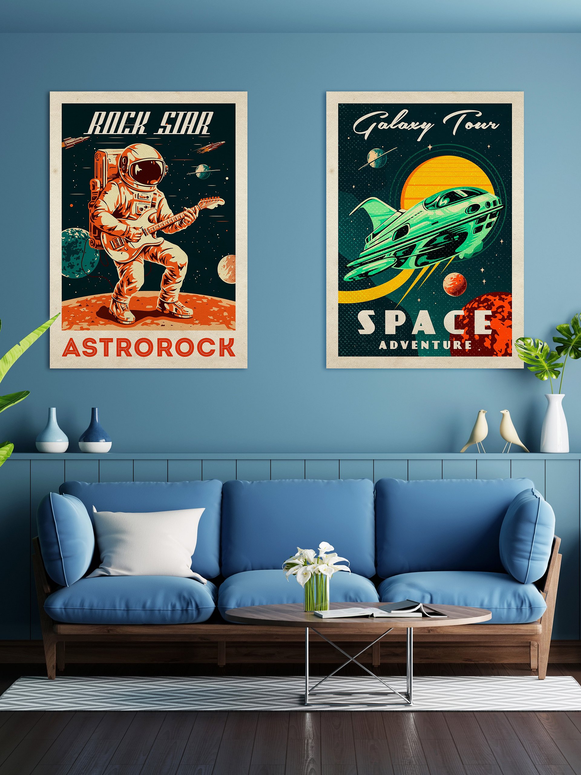 Galaxy Tour. Space adventure — Vintage space poster product image (2)
