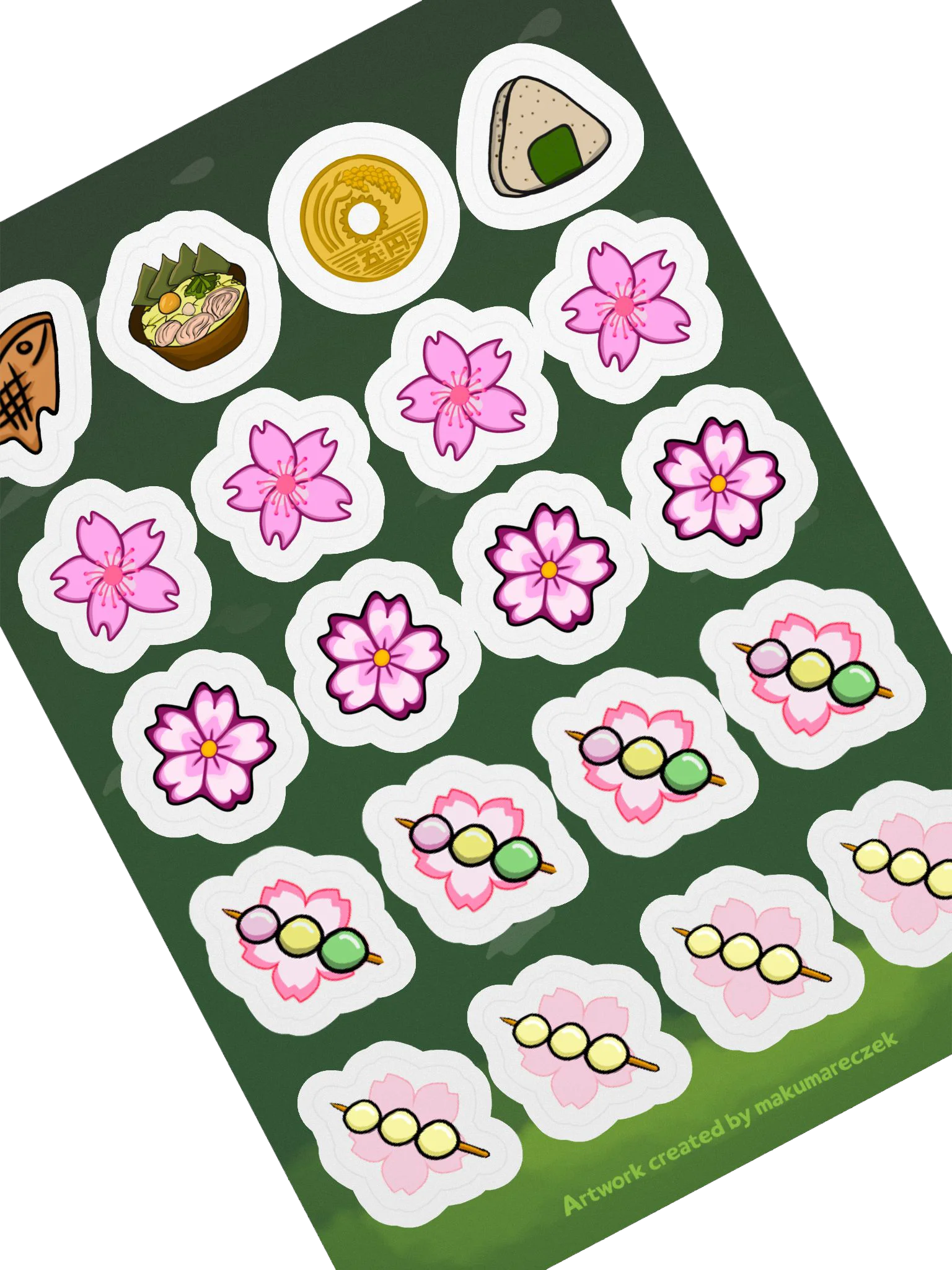 Spring Emotes Set - Kiss Cut Sticker Sheet product image (2)