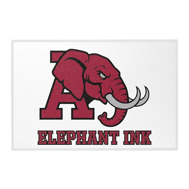 Elephant Ink Maroon 'A' Area Rug product image (2)