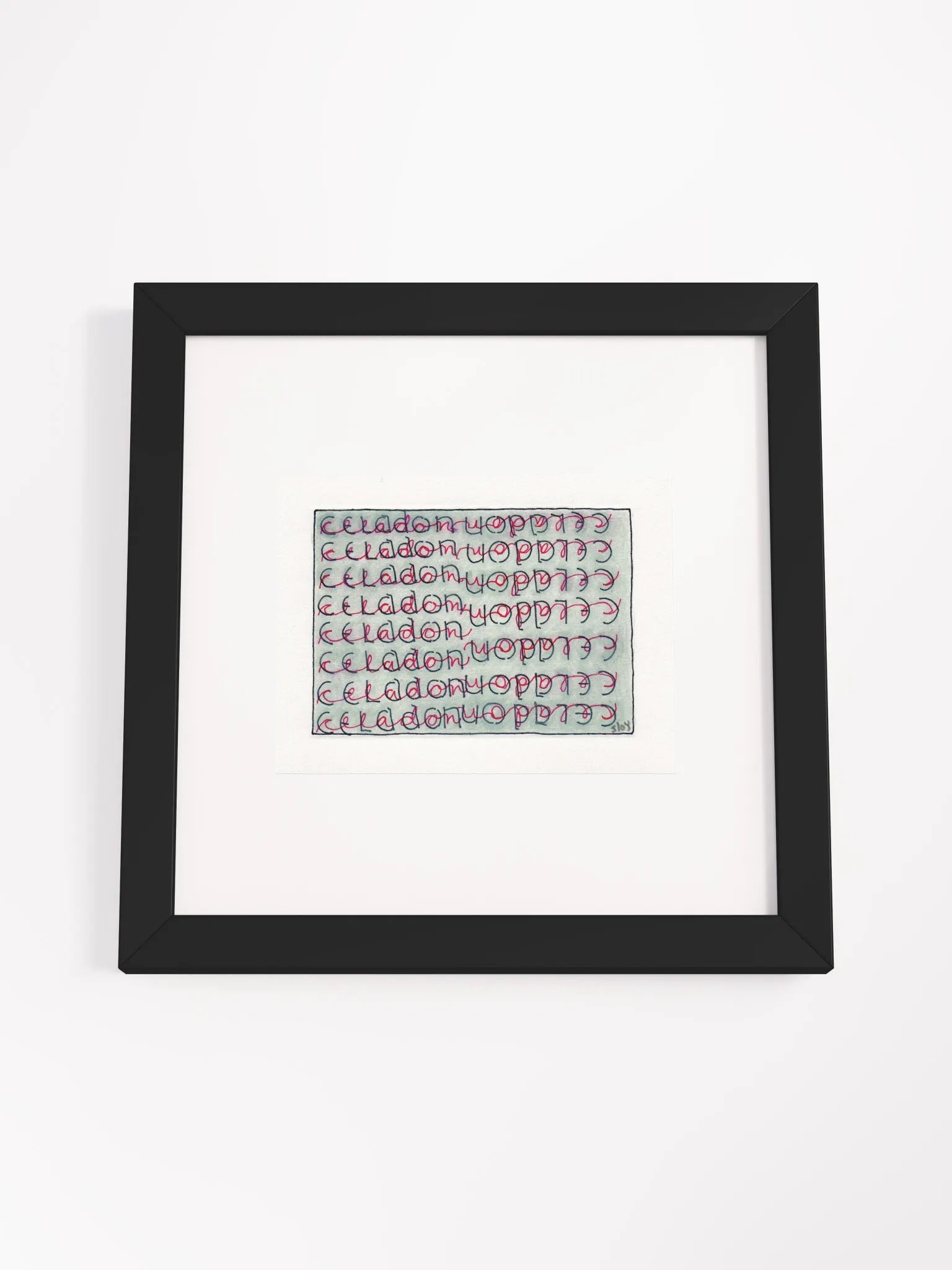 Celedon Panel Card Print Framed product image (2)
