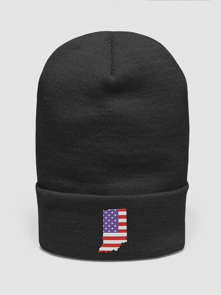 Indiana Flag Silhouette Beanie product image (1)
