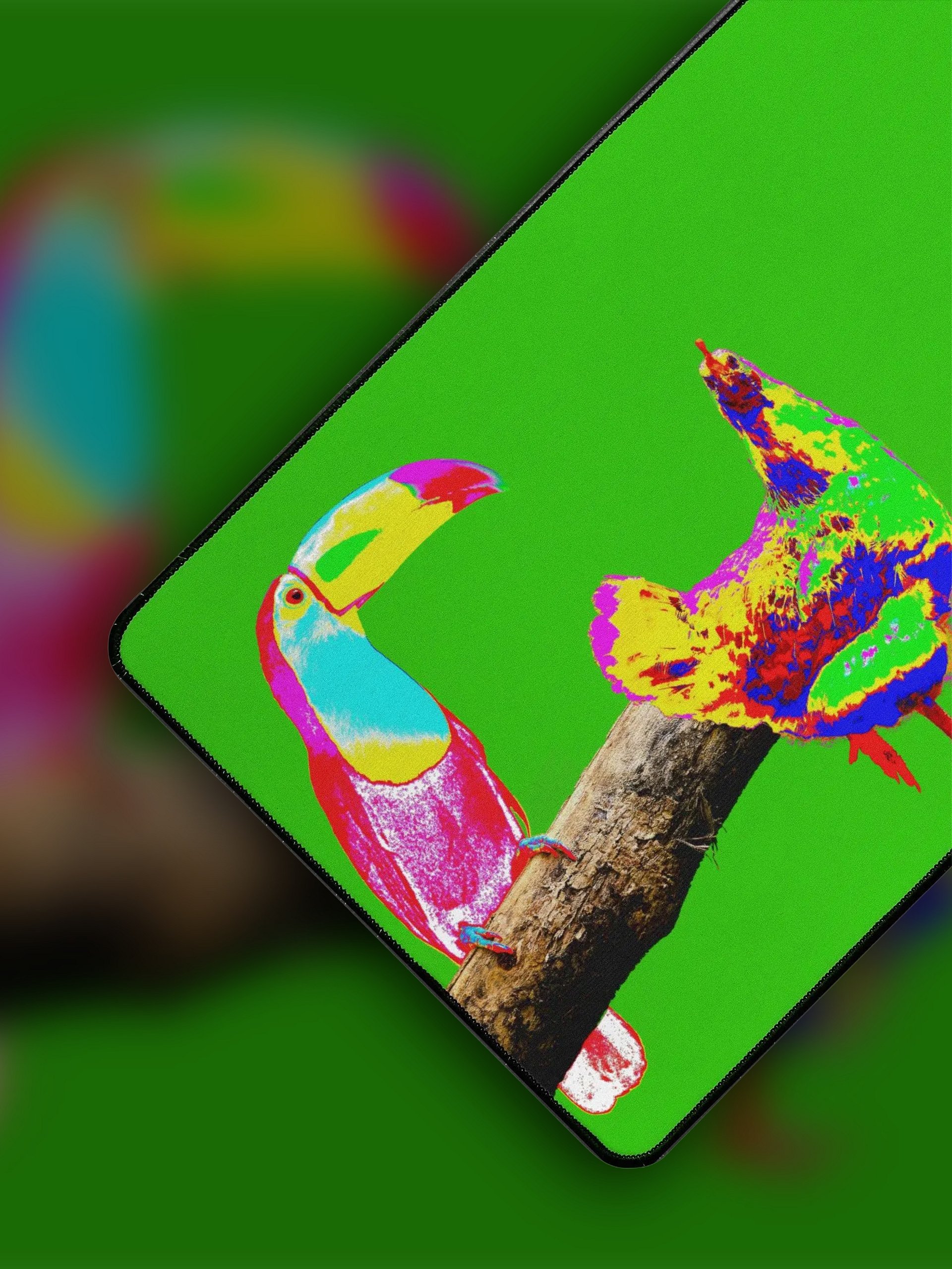 Colourful Animals Desk Mat - Parrot and Chicken product image (3)