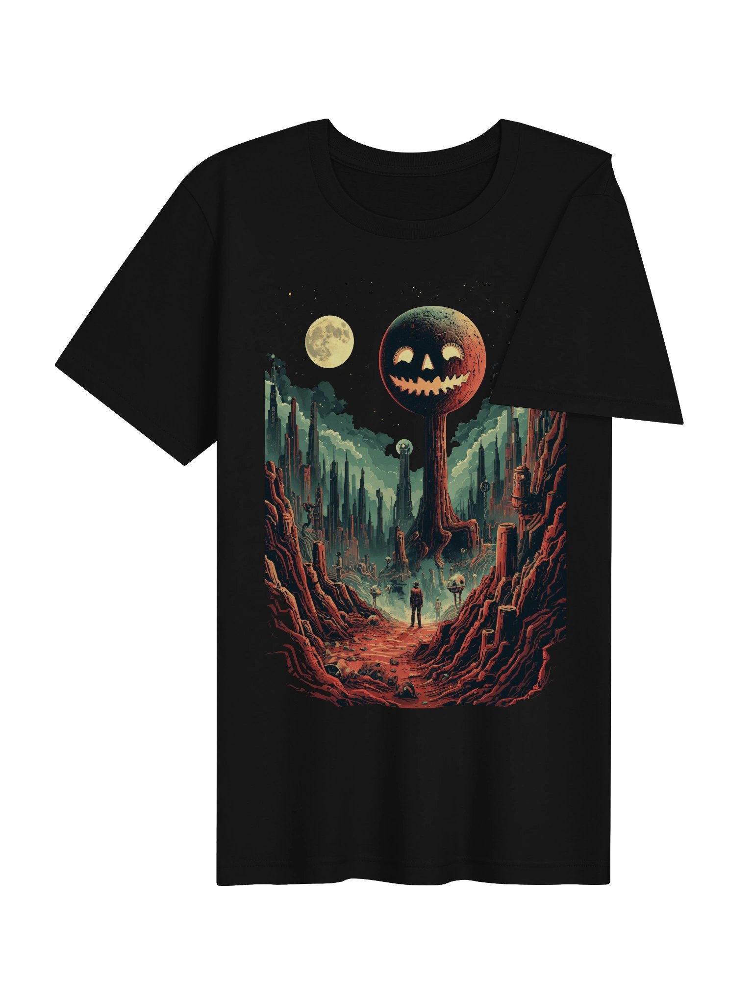Pumpkin Moon Sci-Fi Lightweight T-Shirt product image (7)