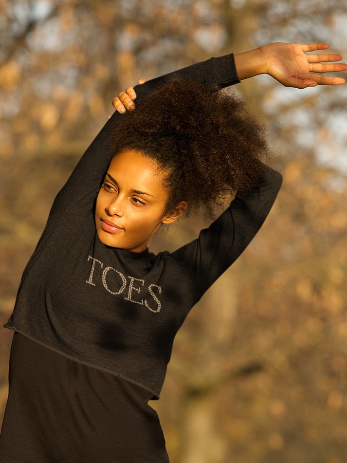 TOES fleece crop hoodie product image (1)