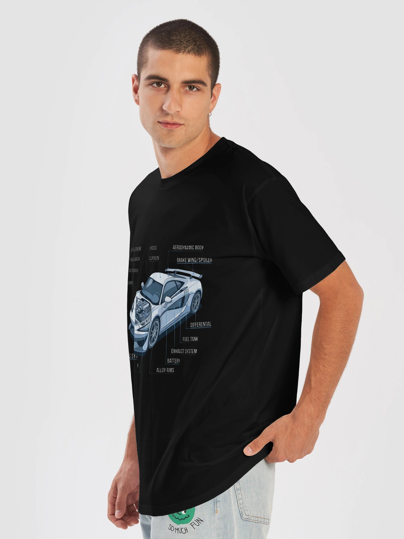 Anatomy of a Sports Car Racing Diagram Cars Guy Gift T-Shirt product image (54)