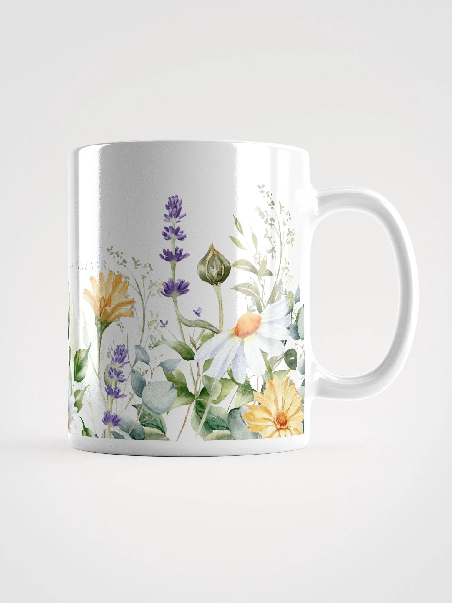 Wild Flowers White Ceramic Mug product image (2)