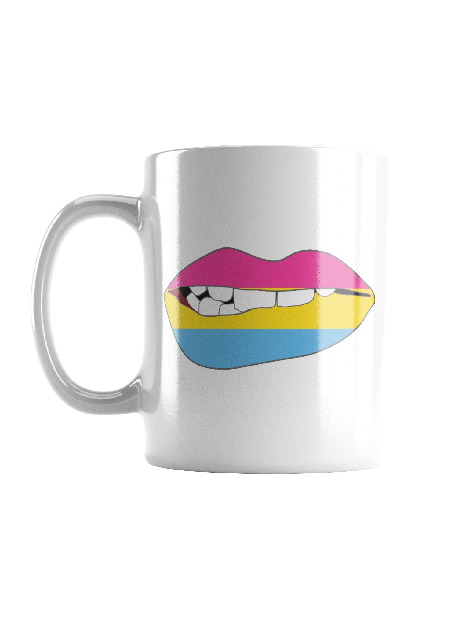 Pansexual Pride Flag Biting Lips Mug product image (6)