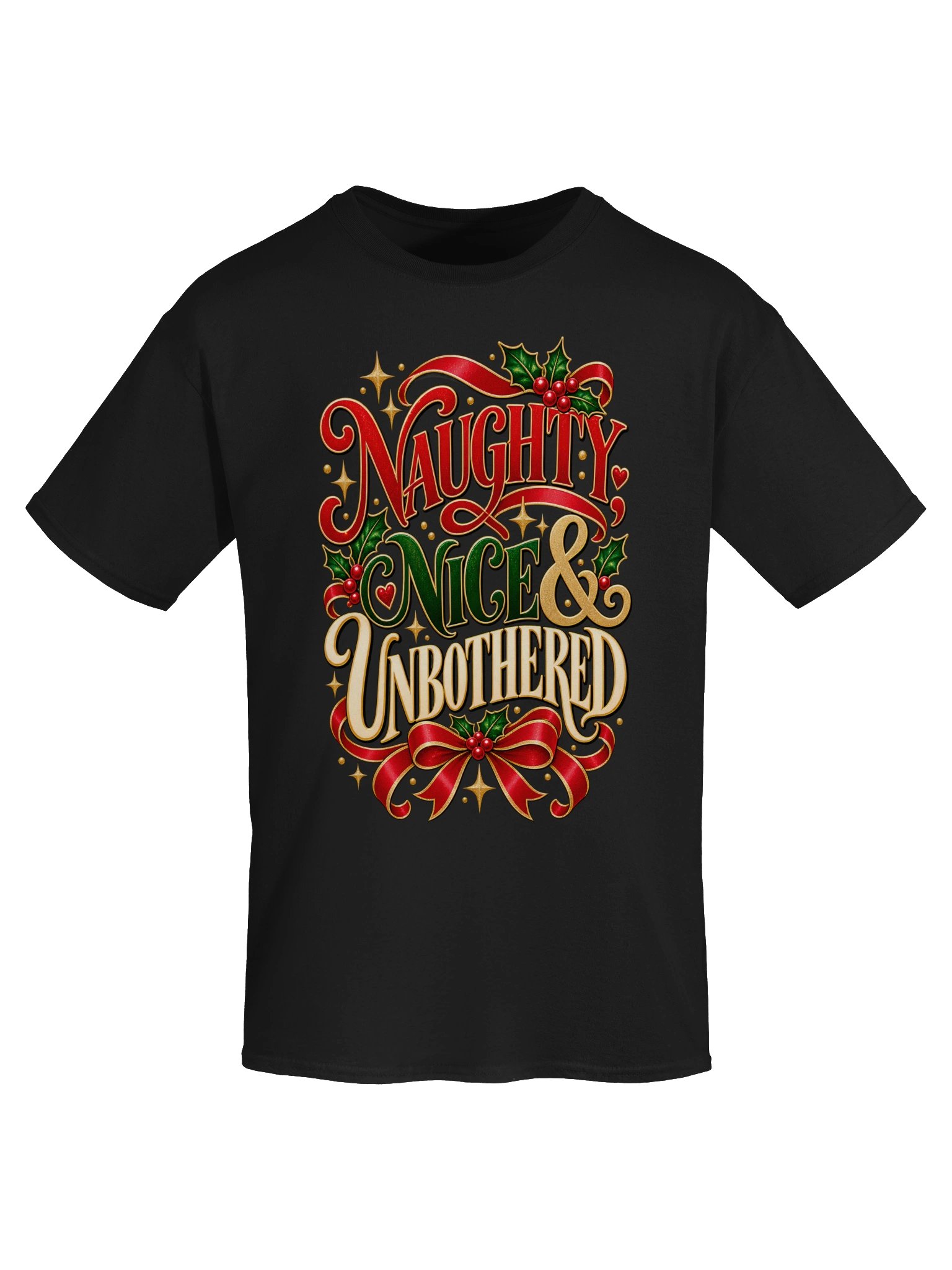 Naughty, Nice & Unbothered Holiday Tee product image (21)