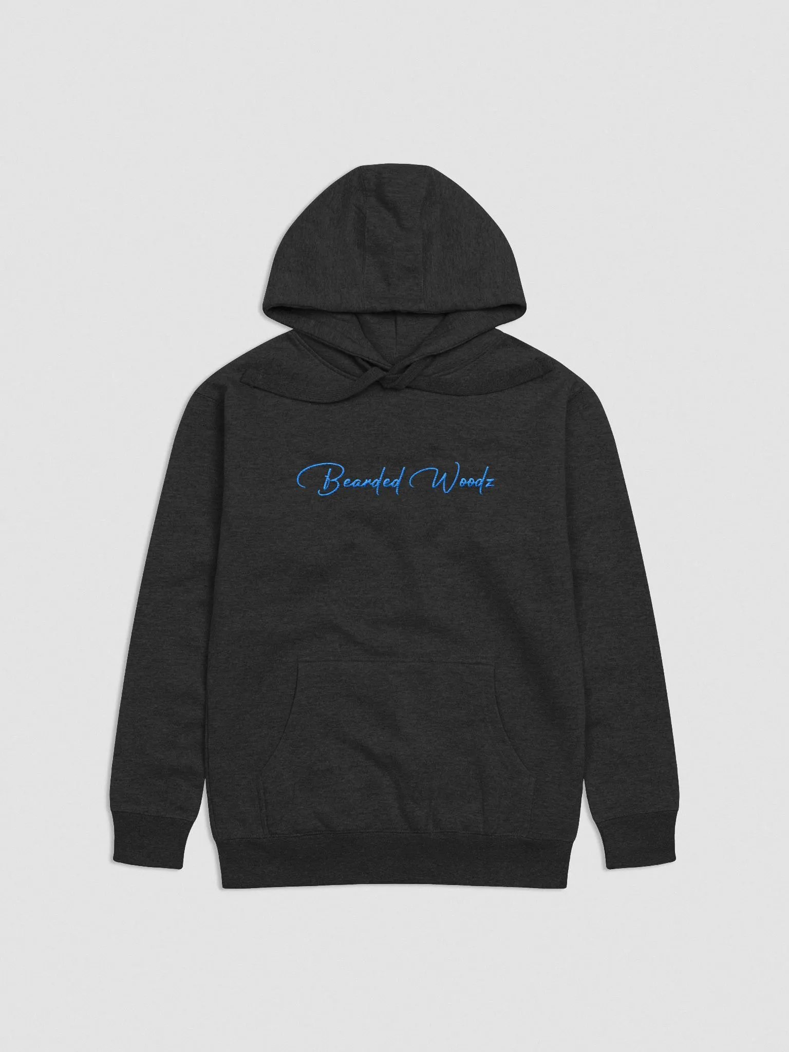 Men's Bearded Woodz Signature Hoodie (Aqua/Teal Embroidery) product image (1)