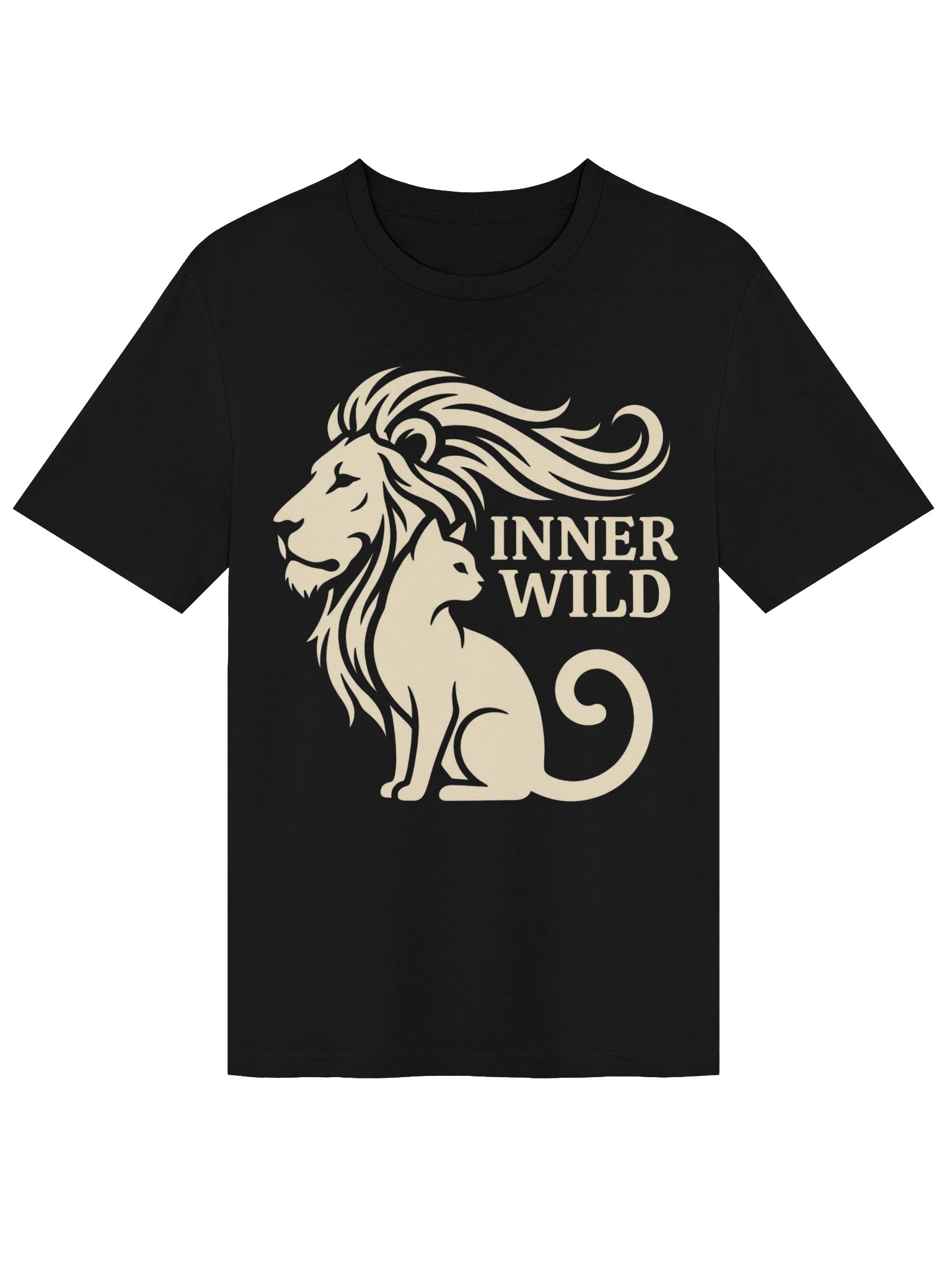 Cat and Lion Silhouette Graphic T-Shirt product image (1)