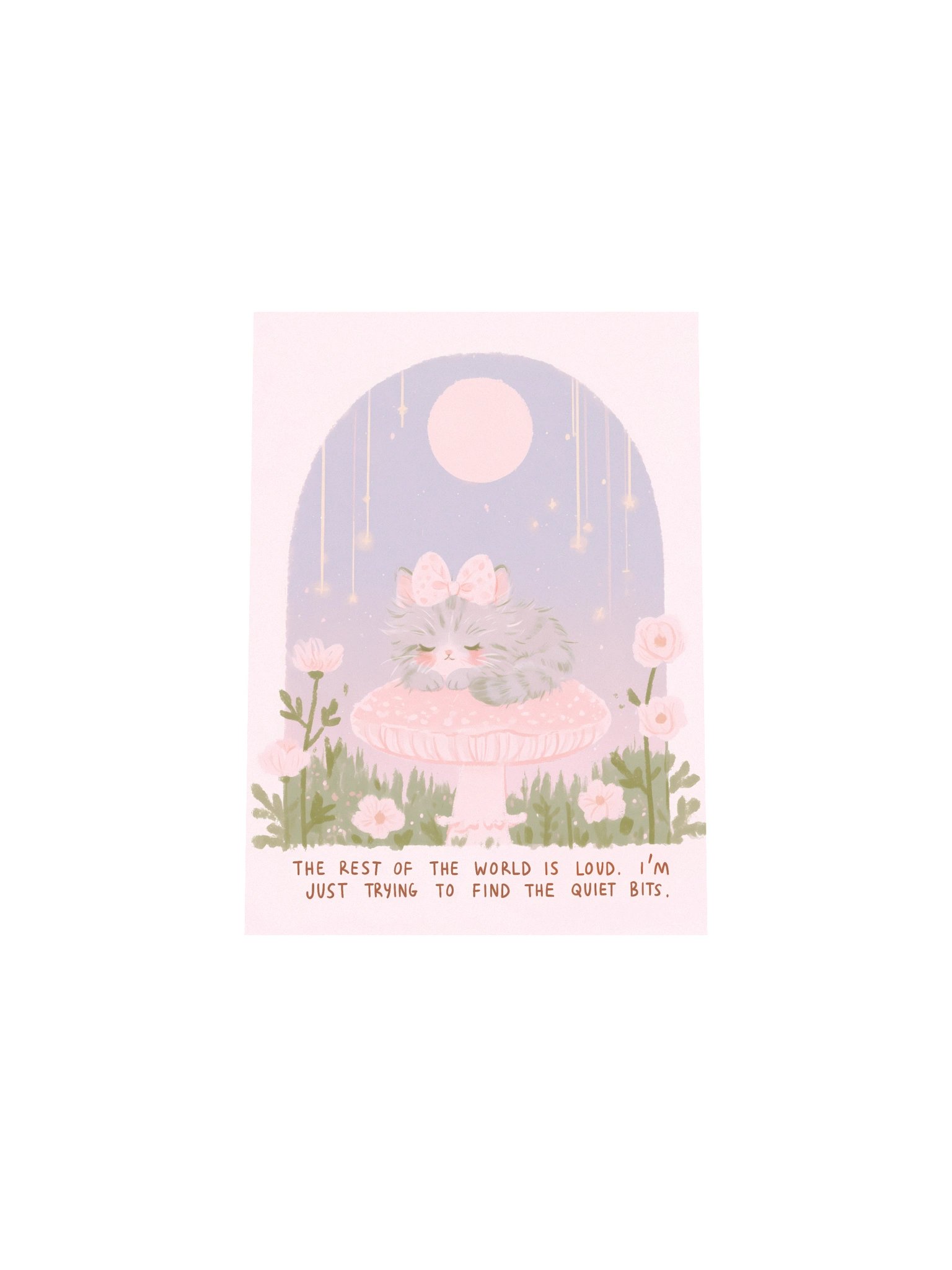 Quiet Bits Cat Moon Poster product image (32)