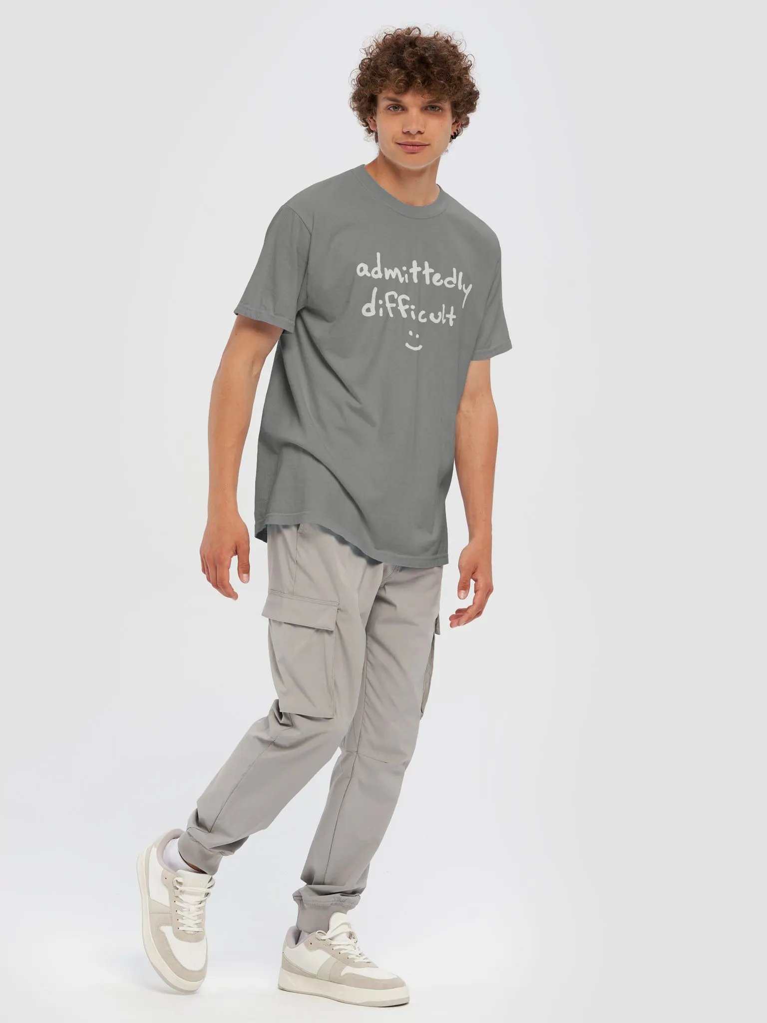admittedly difficult (white) garment-dyed tee product image (7)