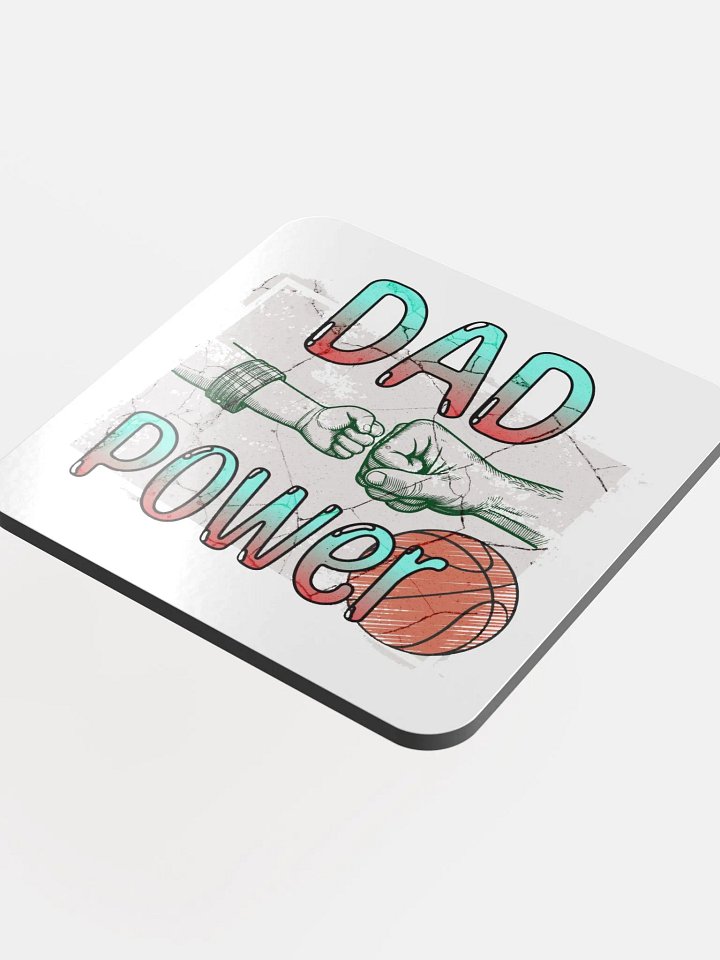 Dad Power Basketball Cork Coaster Set product image (1)