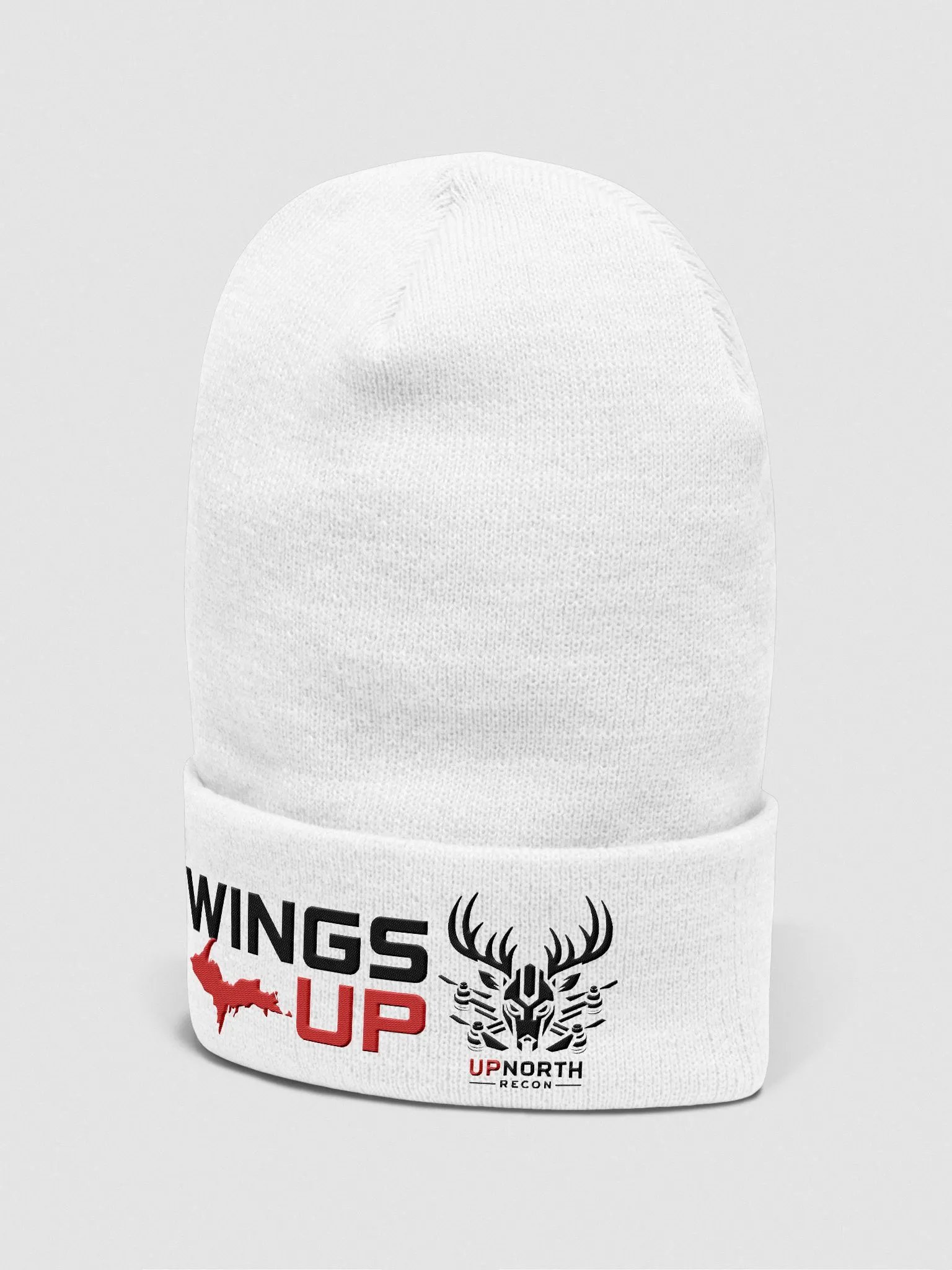 UPNorth Black on White Beanie product image (2)