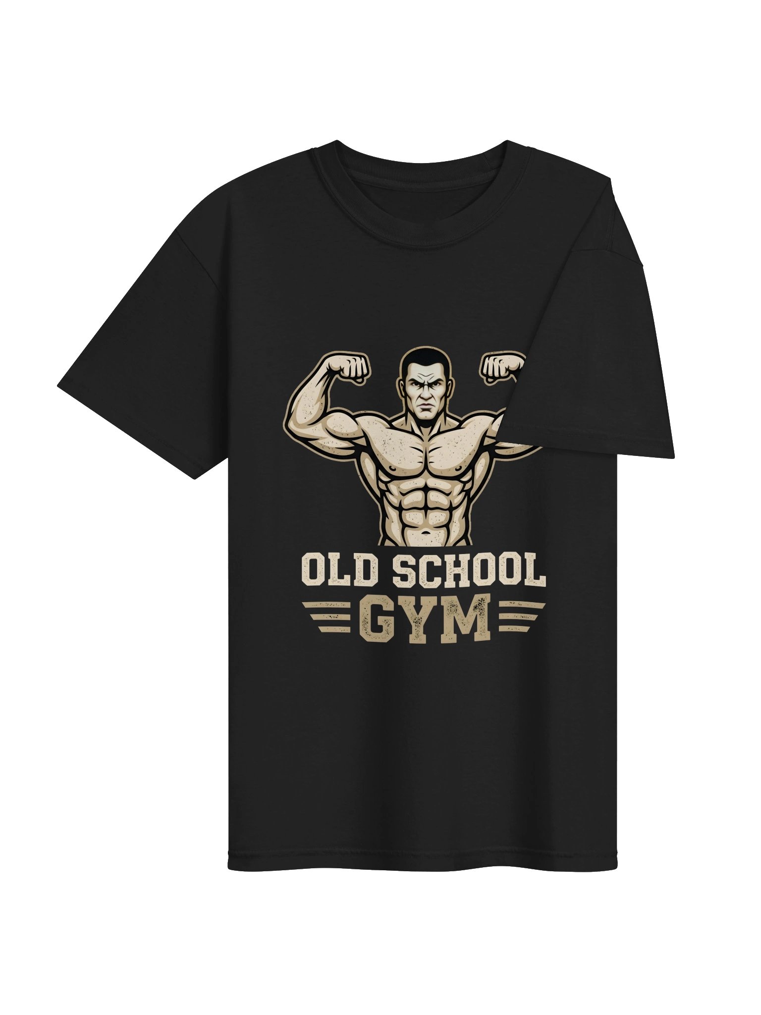 Old School Gym Bodybuilder T-Shirt | Vintage Bicep Flex Workout Tee product image (4)
