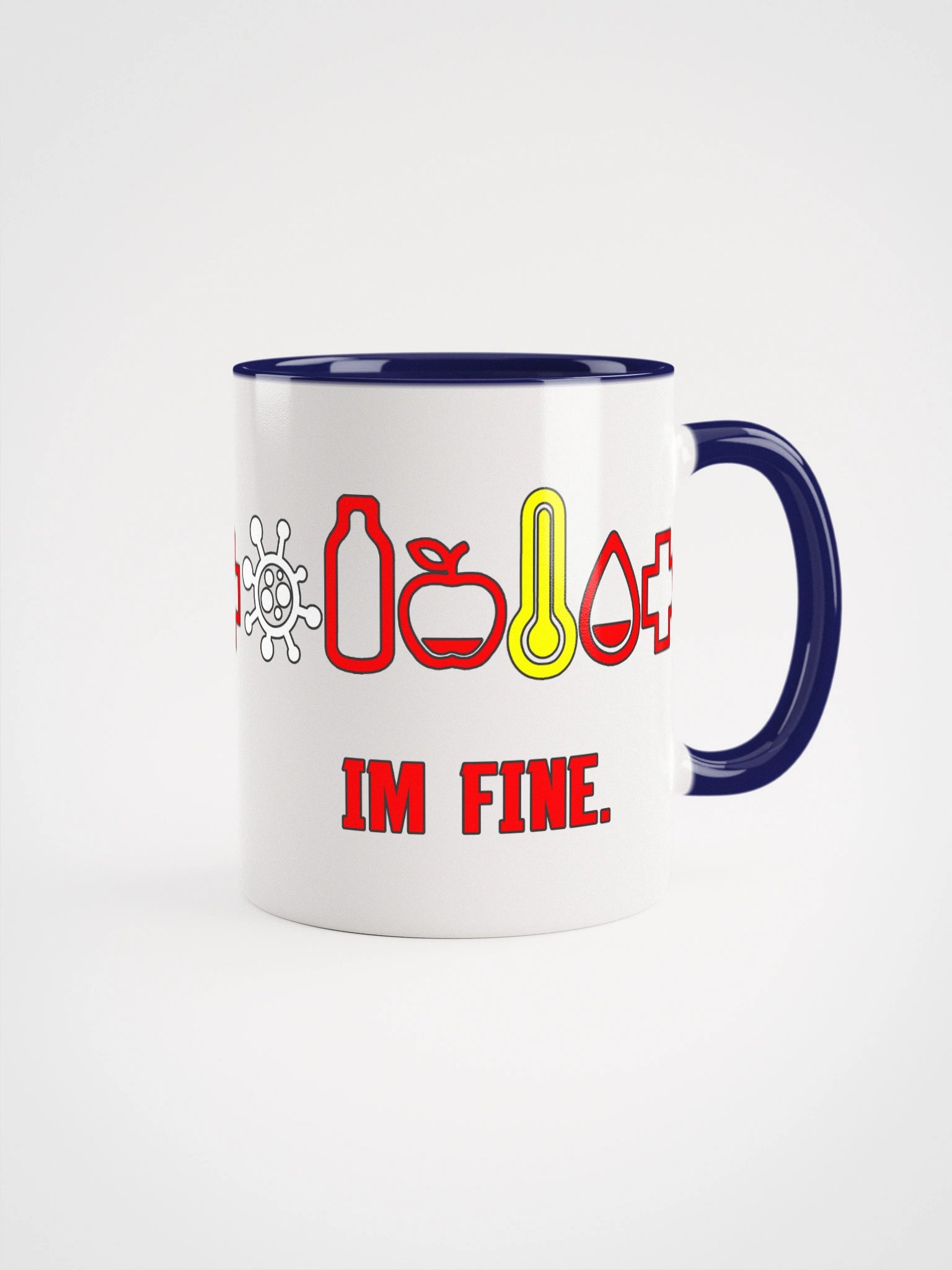 'Im fine', Ceramic Mug with Colour product image (2)