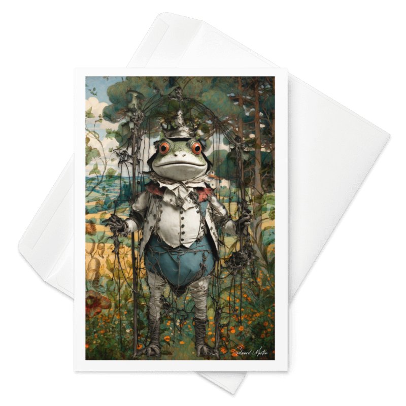 Whimsical Victorian Frog Greeting Card product image (1)