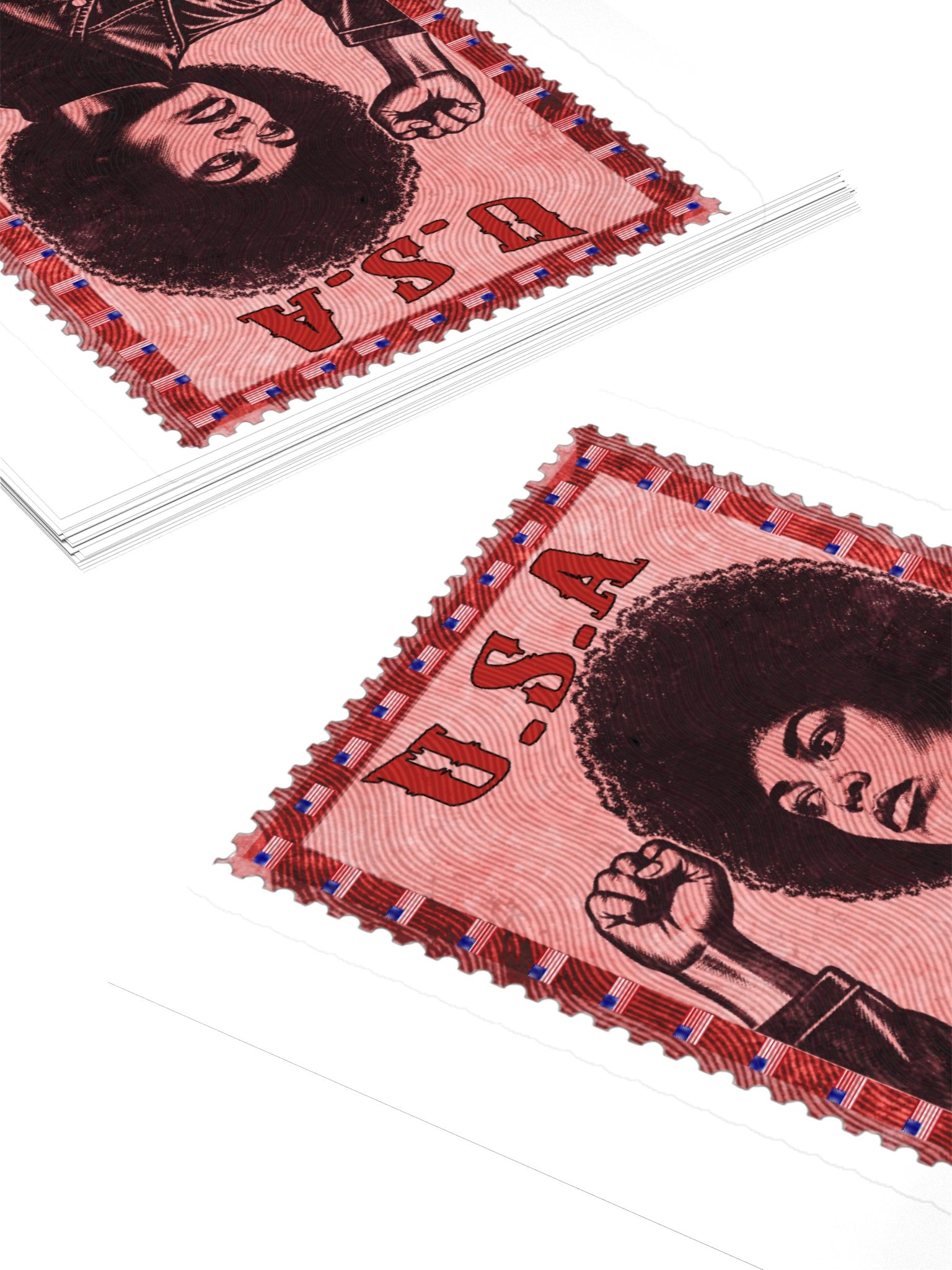 Angela Davis Vintage Postage Stamp Sticker product image (12)