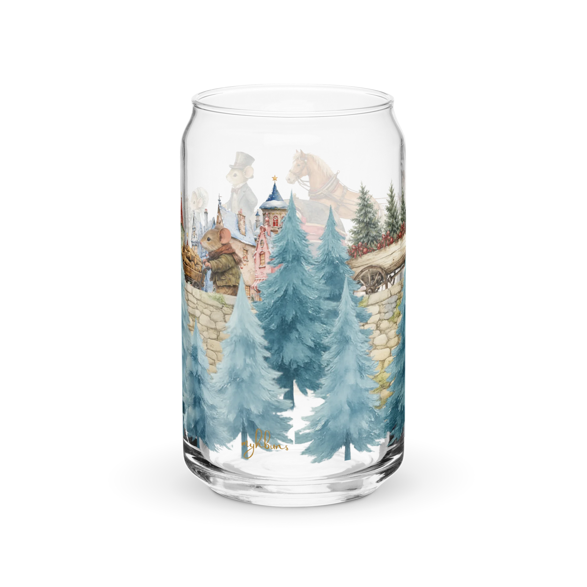 Home for Winter | Whimsical Cozy Village Sipper Glass product image (6)