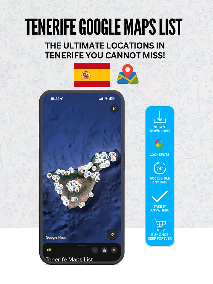 Tenerife: 100+ Best Locations (Instant Google Maps Digital List) product image (1)