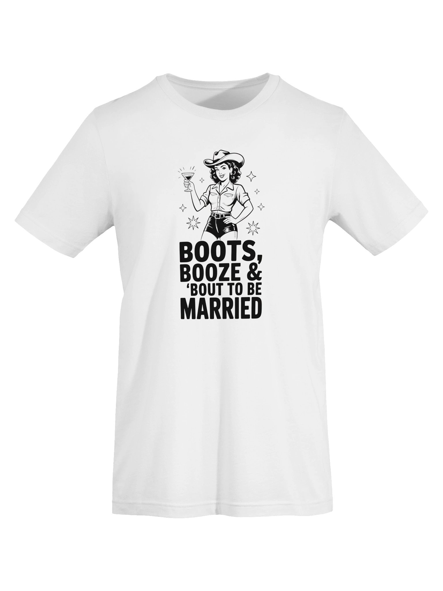 Boots, Booze & ’Bout to Be Married Bachelorette T-Shirt product image (41)