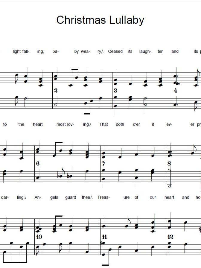 Christmas Lullaby - Christmas - Piano sheet music product image (1)