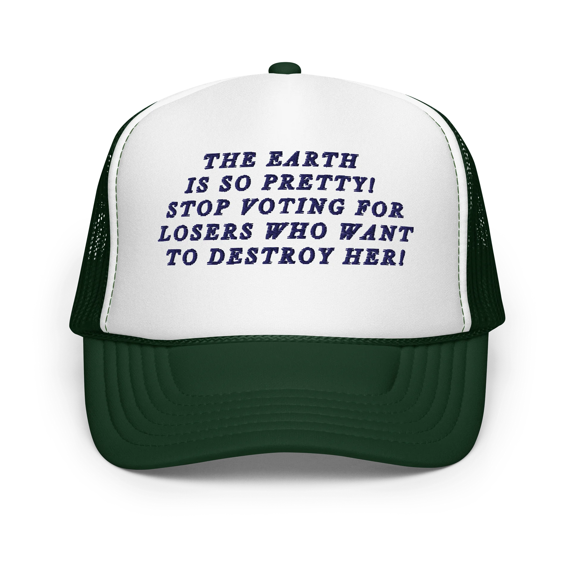 Pretty Earth Embroidered Trucker Hat product image (1)