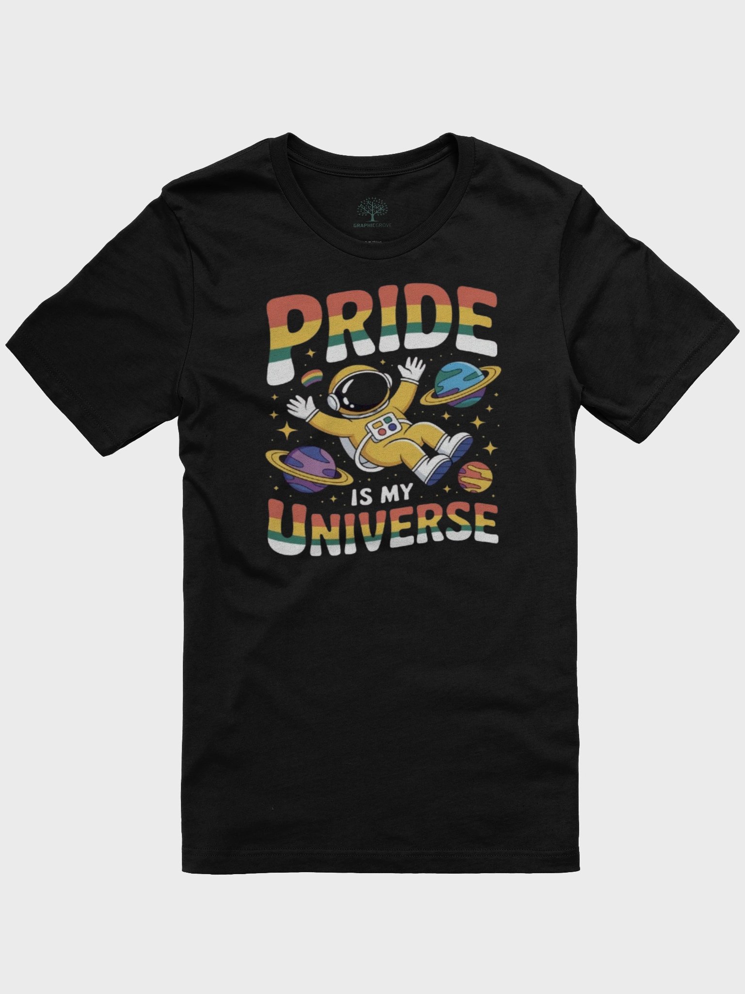 Unisex Pride Is My Universe T-Shirt - Rainbow Astronaut Design product image (1)