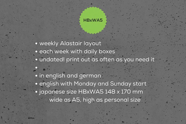 weekly - with Alastair tasks - undated - HBxWA5 product image (2)