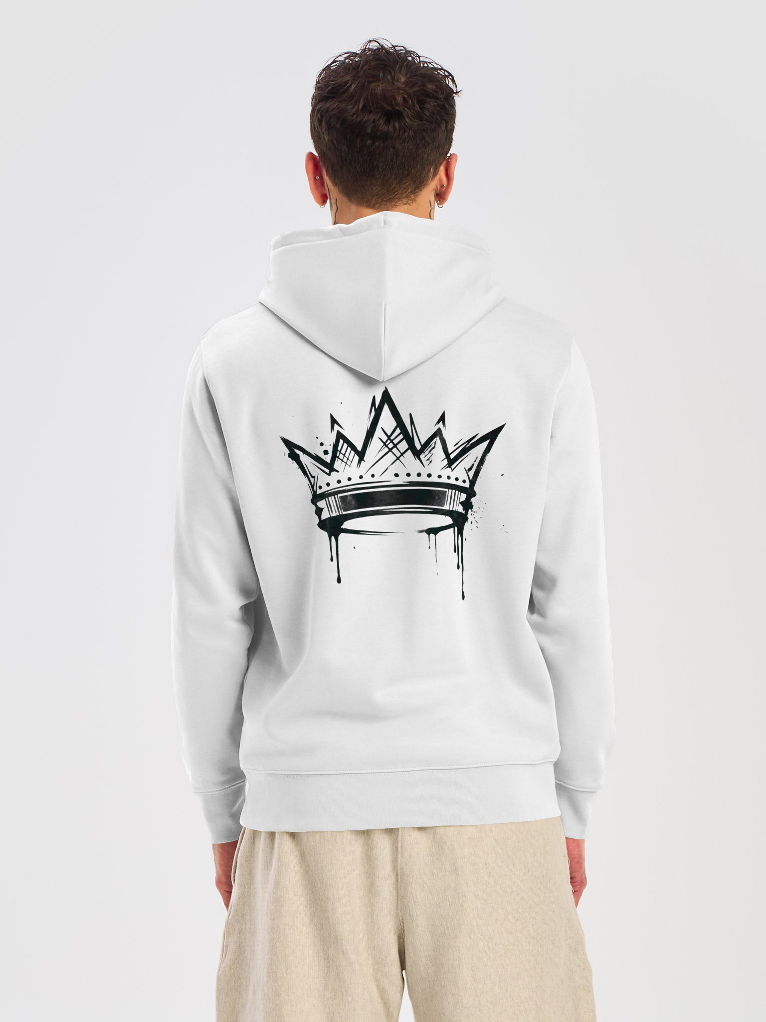 ONE KING True Crown Premium Street Hoodie black print product image (4)