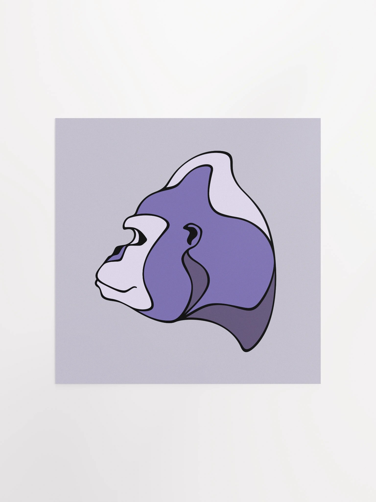 Majestic Gorilla - Square Matte Paper Poster product image (1)
