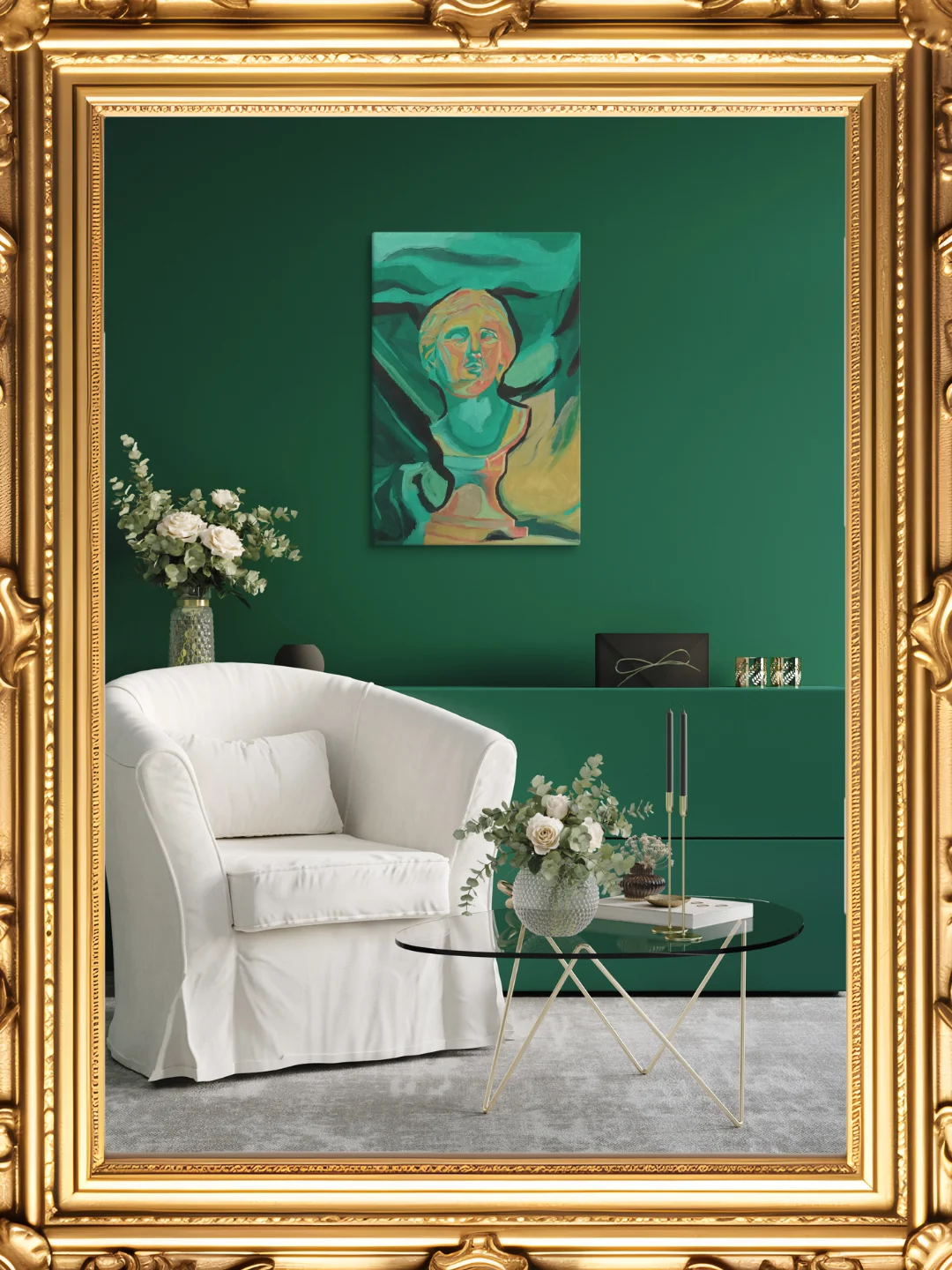 Neoclassical Turquoise Canvas Print product image (3)