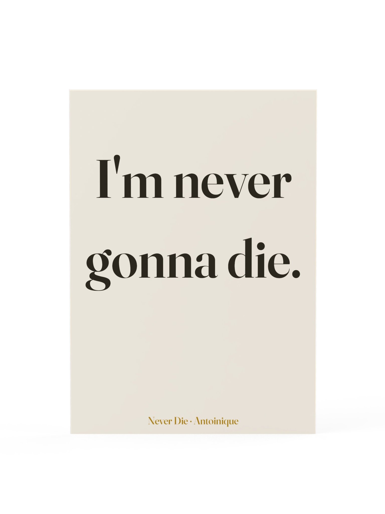 Never Die Lyric Art Print product image (1)