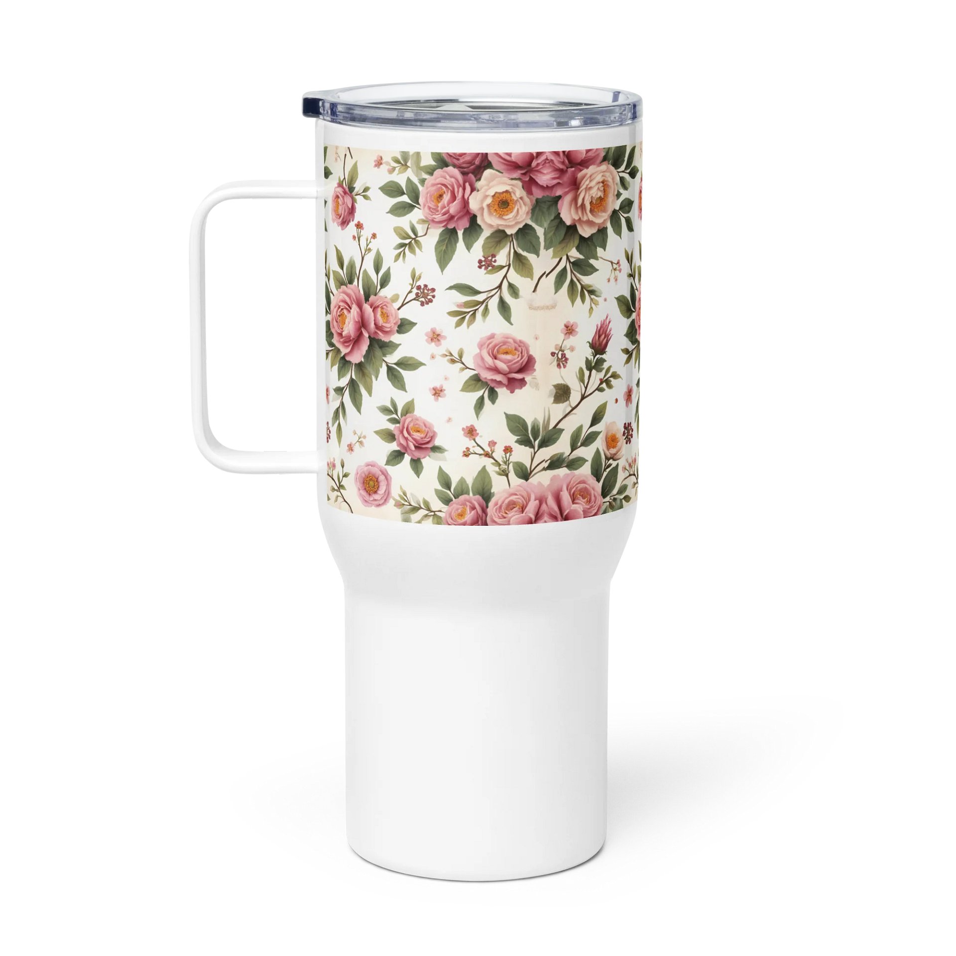 Vintage Style Tarnished Rose Garden Travel Mug product image (1)