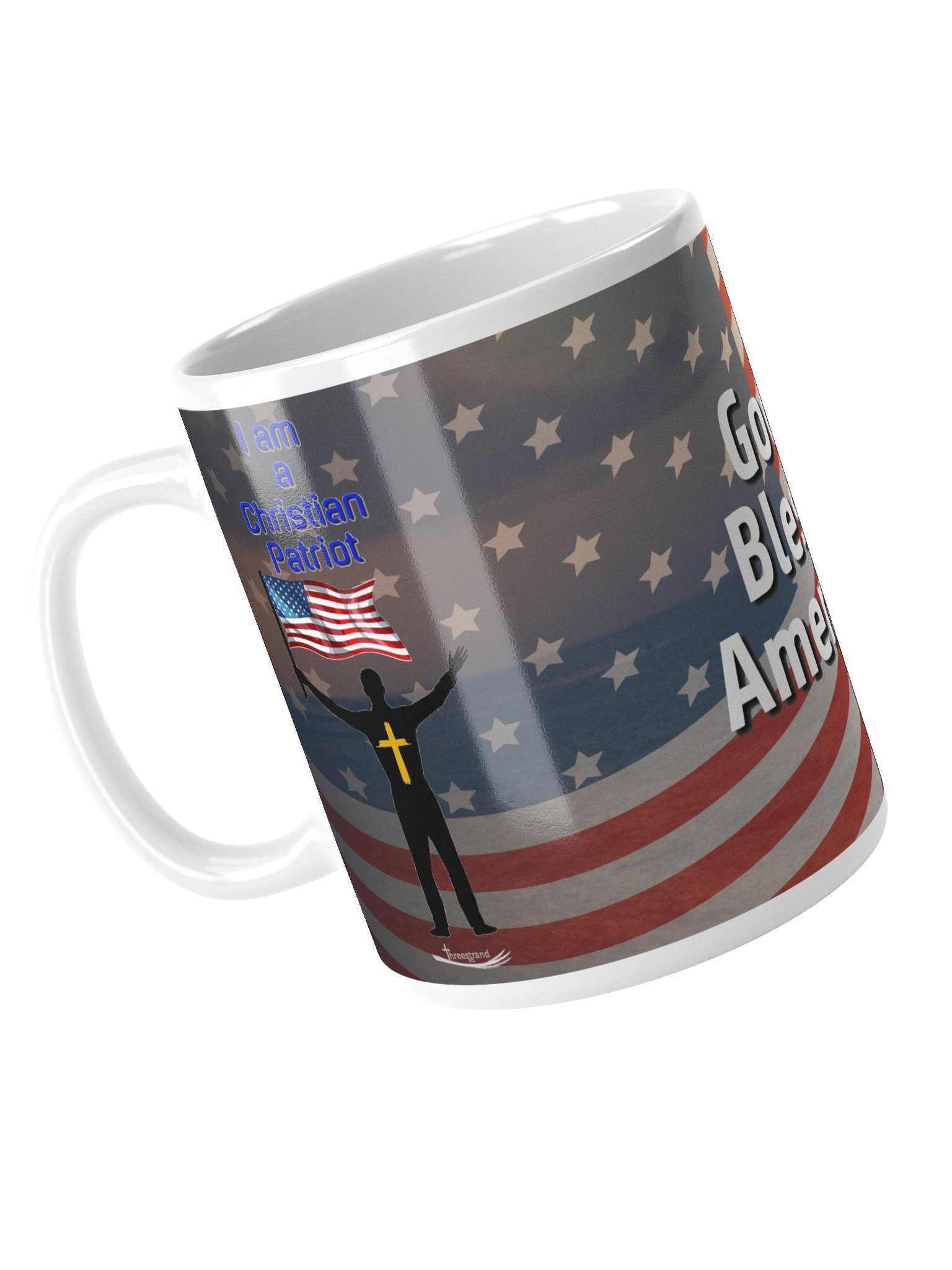 God Bless America — Christian Patriot Flag Mug -Male product image (5)
