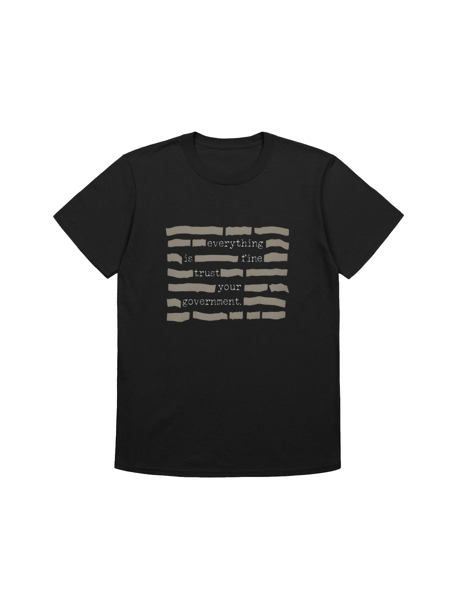 Everything is Fine Trust Your Government Fun T-Shirt product image (1)
