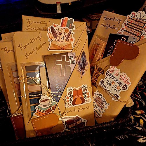 Blind Dates with a Book, lovingly handmade by me while watching Labyrinth and fending off goblin hands and kitty paws--all re...