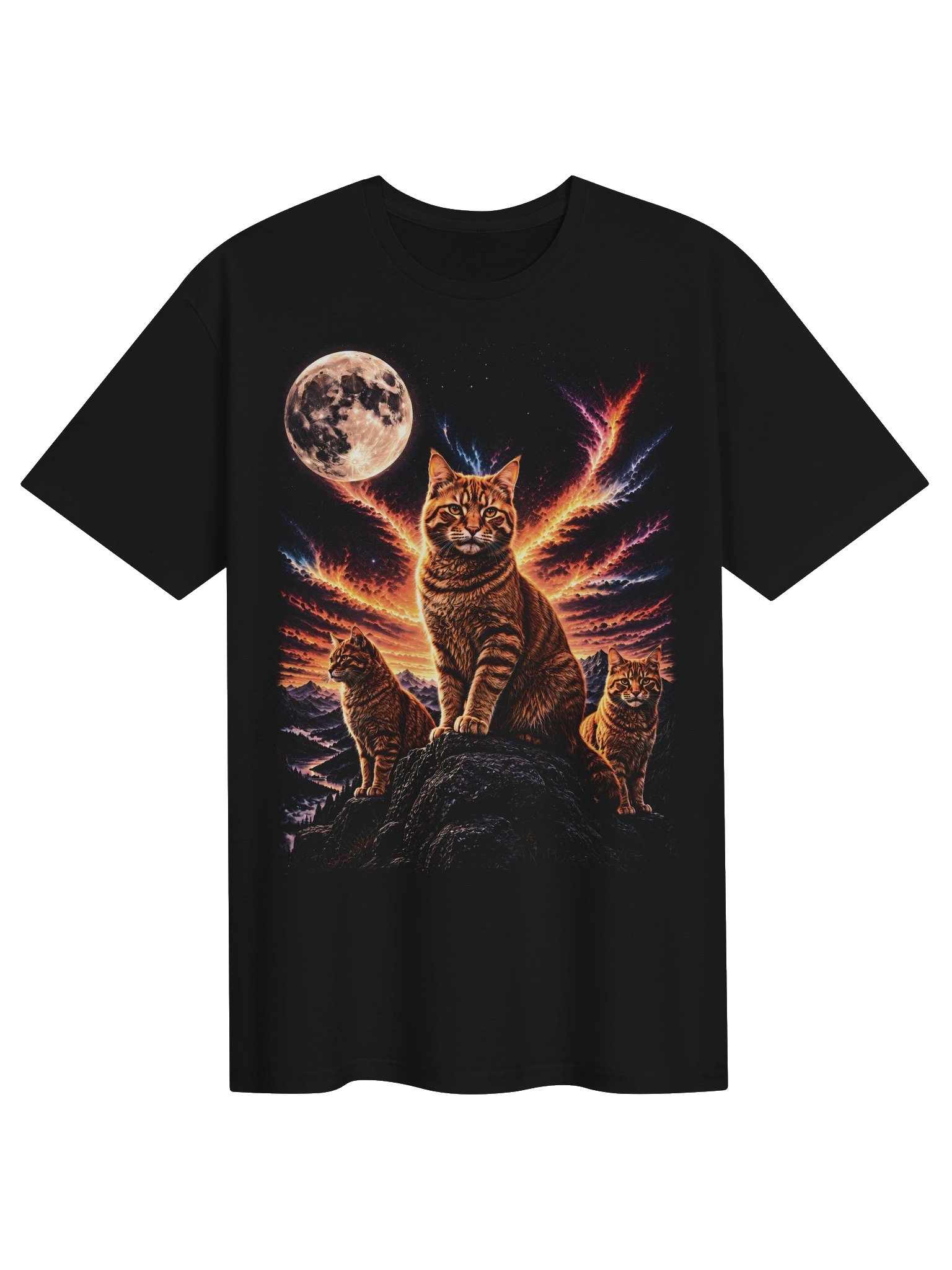 Tabby Cat Howling Moon Tshirt | Unexpected Legends Shirt product image (1)