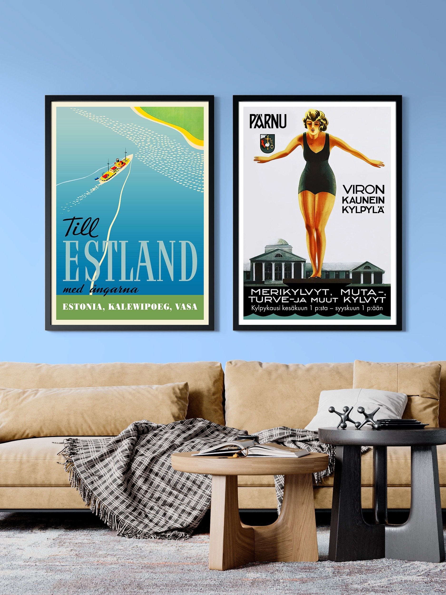 Estonia poster, 1930 — retro vintage travel poster, retro travel art, retro travel wall art product image (2)