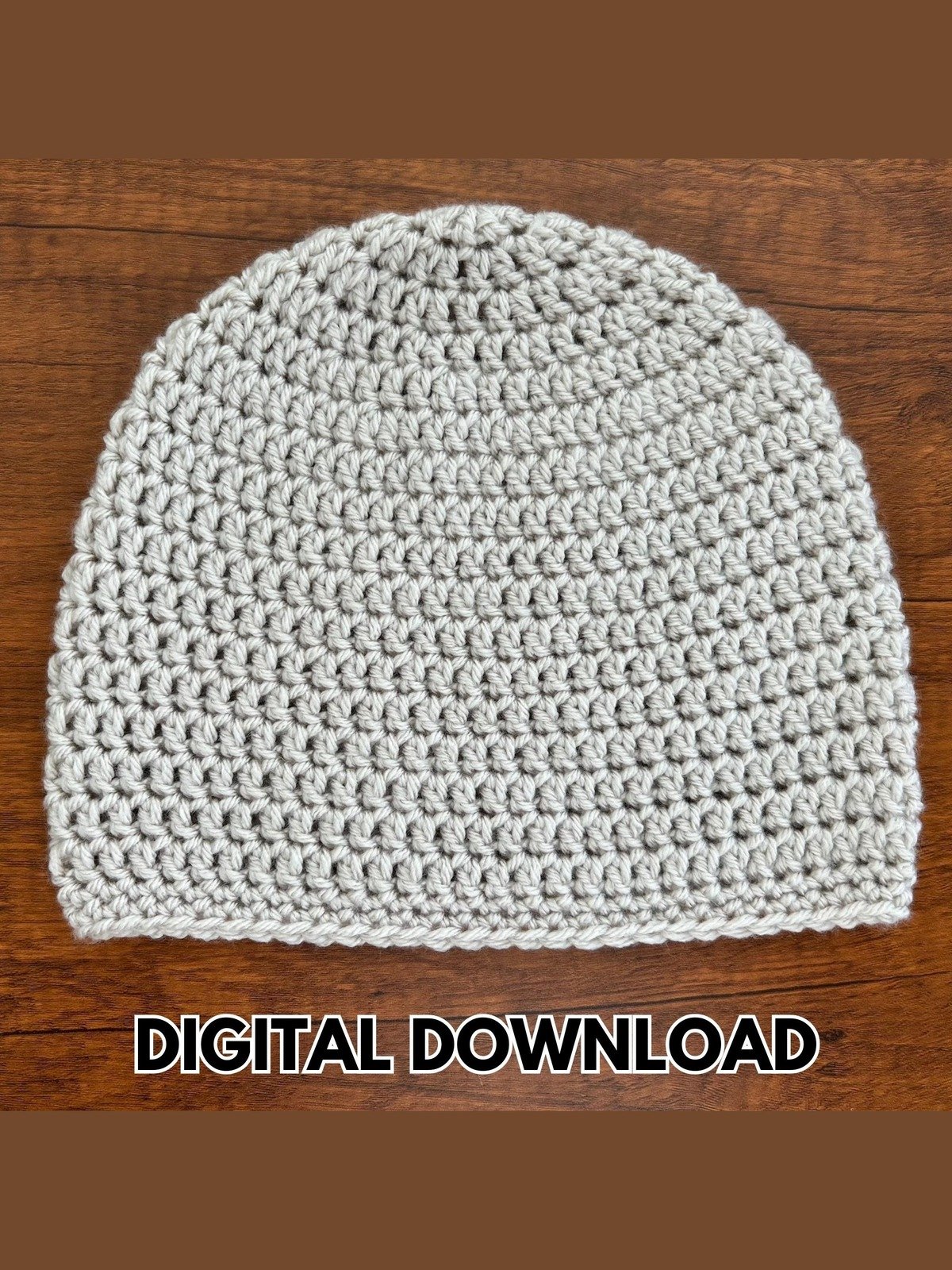 Brimless Crochet Beanie - Top Down (Digital PDF Pattern) product image (1)